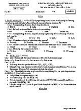 Bộ đề kiểm tra học kỳ II môn Hóa học Lớp 9 - Năm học 2018-2019 - Trường THCS Hưng Đông (Có đáp án)